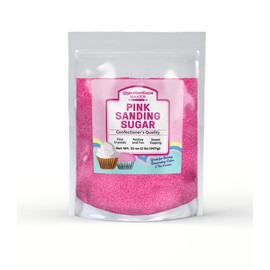 Unpretentious Pink Sanding Sugar, Colorful Sugar Crystals for Festive Holiday Baking (32 Ounces)