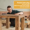 100PCS Solid Wood Pocket Hole Plugs, 3/8 Inch Pine Wood