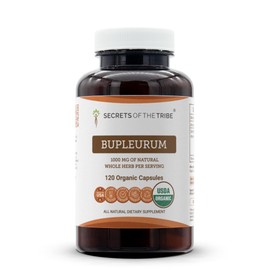 Secrets of the Tribe Bupleurum USDA Organic 120 Capsules | Made with Organic Vegetarian Capsules and Organic Bupleurum (Bupleurum chinense) Dried Root