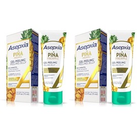 Asepxia Face Peel, Facial Exfoliator Peeling Jelly with Natural Pineapple Enzyme, Non-Abrasive Gentle, Hydrating, Cleansing & Exfoliating Gel-Based Skin Care, 2.5 ounce (Pack of 2)