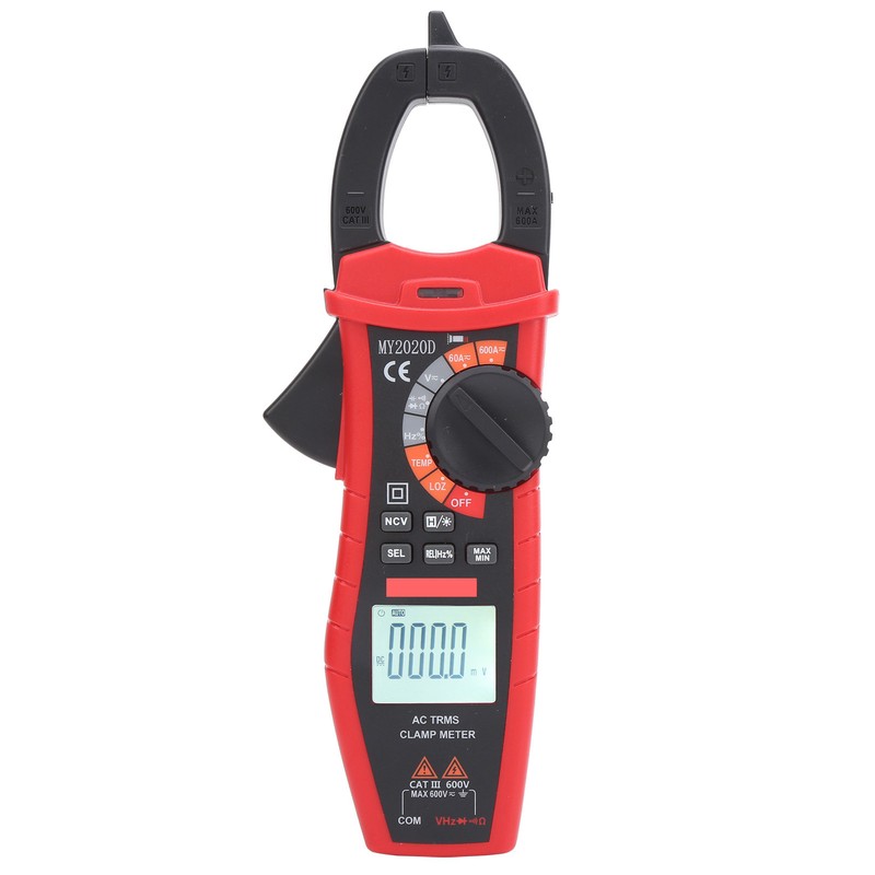 Digital Clamp Multimeter Handheld LCD Display DC AC Current Tester