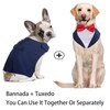 IDOMIK Dog Tuxedo for Small Medium Large Doggie, Detachable Dog