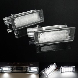 RZG 2x LED Licence Number Plate Light White Canbus For Captur Laguna II III Latitude Modus Scenic II III Zoe Duster