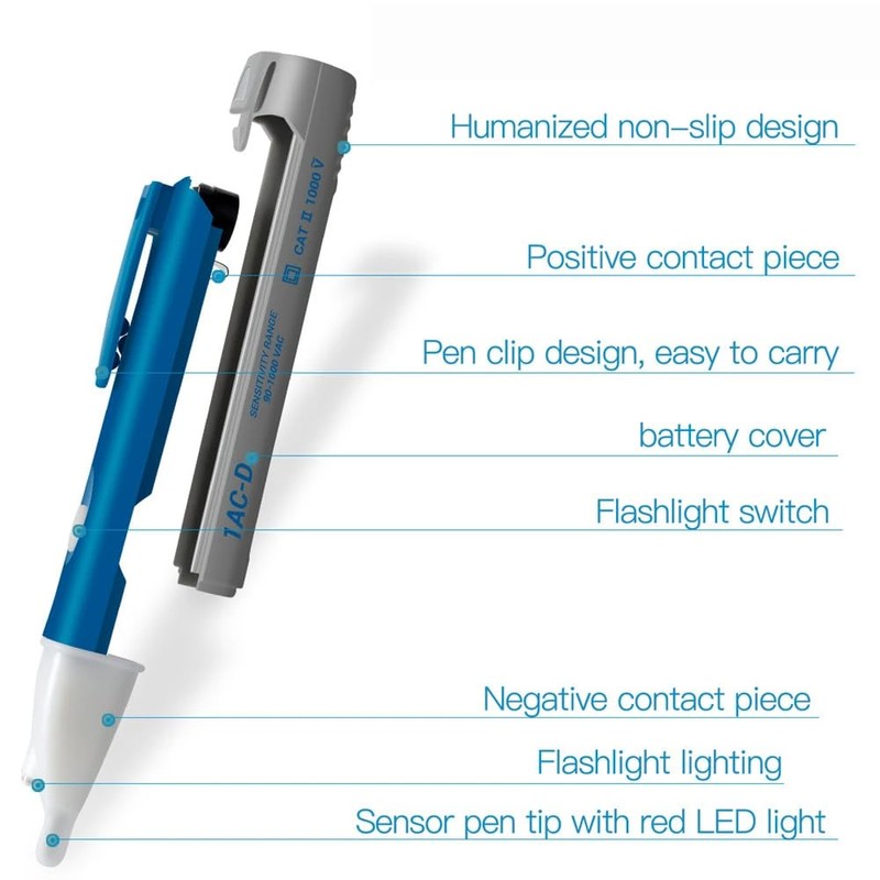 DollaTek 2 x Non-Contact Voltage Tester Electric Voltage Tester Pen