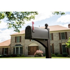 Architectural Mailboxes Landover Aluminum Mailbox Post, Venetian Bronze