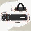 Bwintech 2 Pcs Black Padlock Hasp Latch Locks 4 Inch