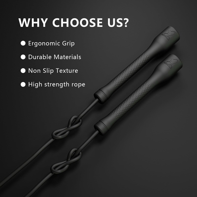 MOGOLD Skipping Rope, 300 cm PVC Rope with Cotton Core,