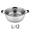 MEGA COOK 12 QT Stainless Steel 18/10 Induction Low Pot