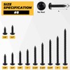100-pack #8 x 1-1/4" Black Pan Head Self Tapping Screws