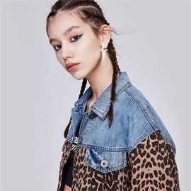 Star Drop Dangle Earrings for Women Stainless Steel Star Earrings Punk Open Shooting Star Earrings Cute Unique Cool Stainless Steel Earrings Lightweight Earrings (Silver)