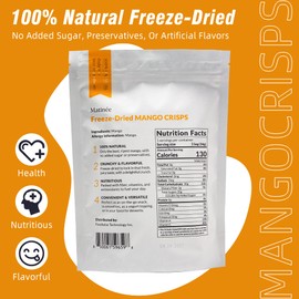 MATINÉE Freeze Dried Mangoes, Dehydrated Fruit, Dried Fruit Snack for Baking, Yogurt & Kids Treats-Vegan, Non-GMO, Preservative Free, 1.2oz, 34g (Pack of 4 Bag)
