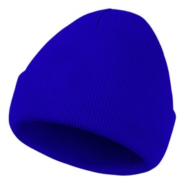 American Trend - Gorro de punto para hombre y mujer, gorro de invierno, cálido, suave, lindo, con calavera, para exteriores, Azul, One Size