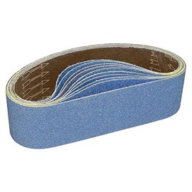 Belt Sander Paper, 4 x 36 Inch Sanding Belts, Zirconia Metal Sandpaper Belt, 8Pcs Sander Belts (2 Each of 40 60 80 120 Grits), Belt Sander Sandpaper for Metal, Wood, Cars, Furniture, Stainless Steel