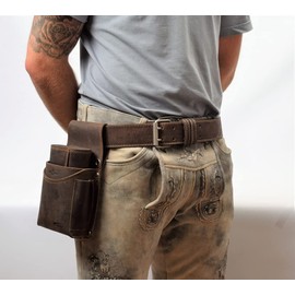 Menzo Waiter's Purse Belt for Waiters Holster Waiter Belt Extra Wide Waiter Belt for Men and Women, black