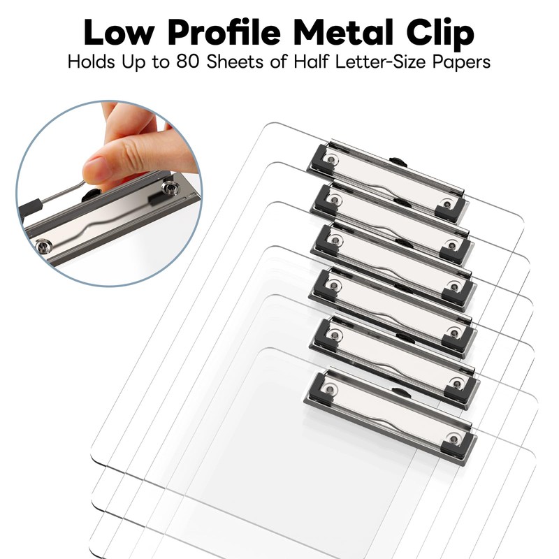 Juvealoe 6 x 9 Small Clipboard Set of 6, A5