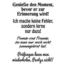 Clear Stamp – Enjoy The Moment A7/74 x 105 mm, 4 pieces, transparent