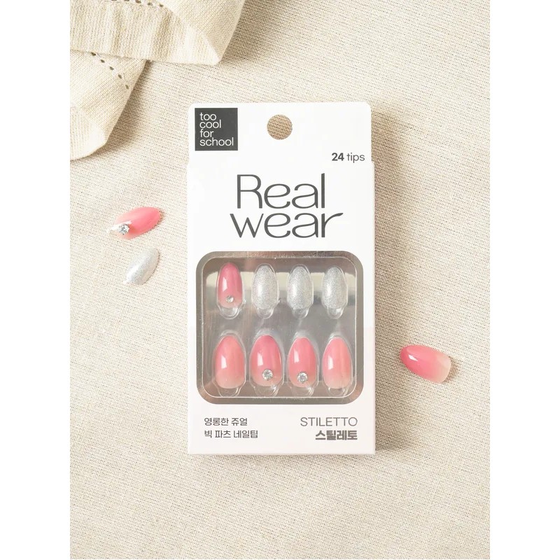 DAISO Too Cool For School Real Wear Nail Tips Stiletto