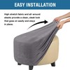 Velvet Plush Ottoman Cover,Super Stretch Round Ottoman Slipcover Washable Storage