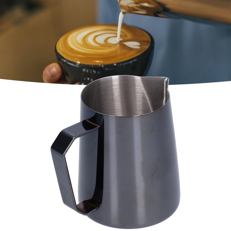 600ml Stainless Steel Coffee Pitcher Coffee Milk Frothing Cup Steaming
