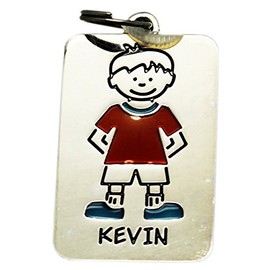 Kevin - Ganz Colorful Kids Name Tag - Zinc Alloy Metal Pendant Name Tag/Zipper Pull