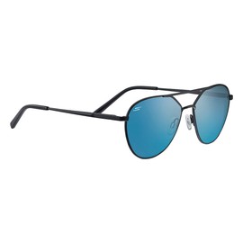 Serengetti Rectangular Odell Matte Black-Saturn Polarized Petrop Blue, Multi, One Size