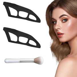 Pack of 3 Eyeshadow Stencils, Eyeshadow Stencil with Make Up Brush, Eyeshadow Stencil, Eyeshadow Stencil, Eyeshadow Stencil, Eyeshadow Stencil, Quick Make-Up Auxiliary Tools for Deepening Eye