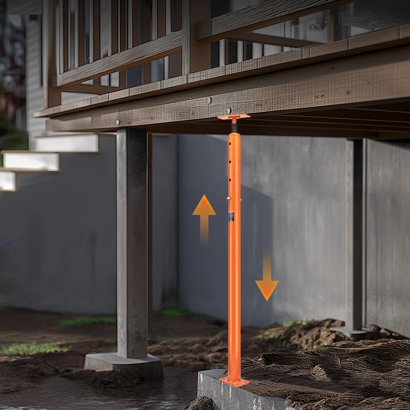 VEVOR House Floor Jack, 53"-93" Height Range, 18000 lbs Max