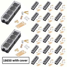 20 Set 18650 Battery Holder Parallel Box Case Slot Series Solder-free Splicable