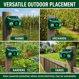 Solar Animal Repellent Alarm for Farm and Garden – Loud Warning Sound and Weather-Resistant Outdoor Design