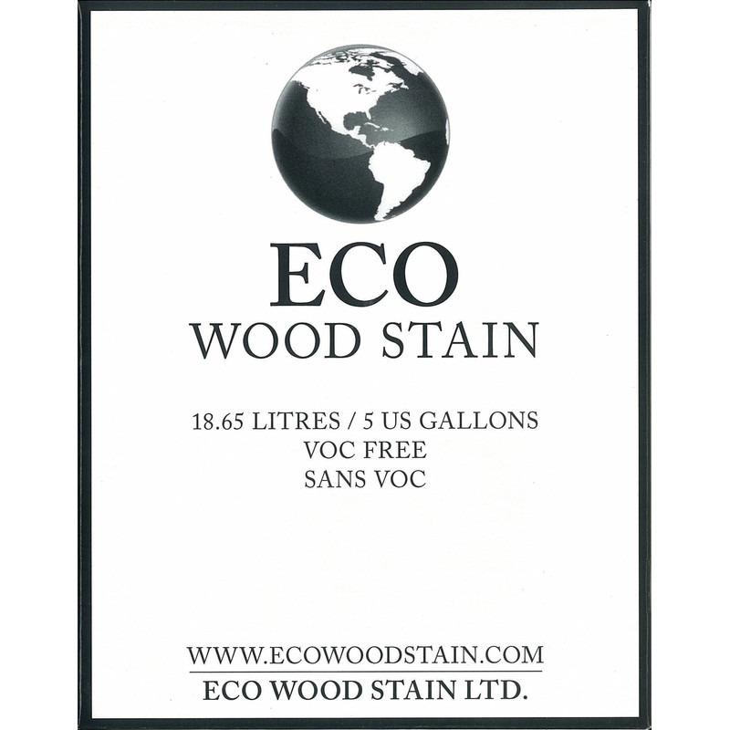 ECO Wood Stain 5 Gallon Black Covers 700 SQ FT