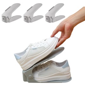 CHENGZI Double Adjustable Simple Small Shoe Rack Shoe Holder, 3PCS