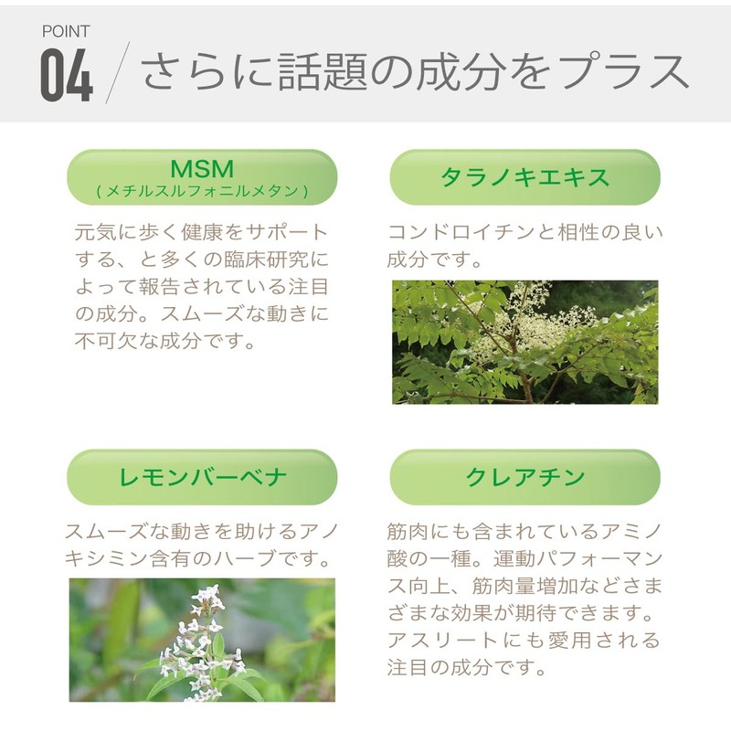 万歩活々プレミアム N-アセチルグルコサミン コンドロイチン MSM メチルスルフォニルメタン クレアチン 鶏軟骨抽出物 (1カ月分 (180粒 ×