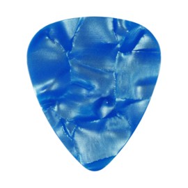 Celluloid Light Blue Pearl Guitar Or Bass Pick - 0.71 mm Medium Gauge - 351 Shape - 24 Pack