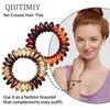 QIUTIMIY 16Pcs Spiral Hair Ties, (Amber) Hair Elastic Coils for