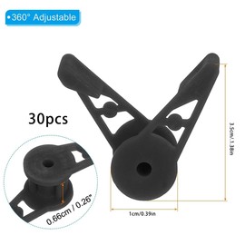 SHUOHONG Pack of 30 Plant Benders, 360° Adjustable Plant Clips, Plant Growth Bender Clips, Low Stress Training Clips, for Bending Plant Stems and Changing the Growth Direction (Black)