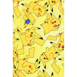 Pokémon Men's Pikachu Allover Character Subtle Tie Dye Adult Sleep Bottoms Pajama Pants (Medium) Yellow