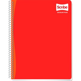 Scribe, ESCOLAR_PLUS, Cuaderno Espiral Sencillo Profesional de Pasta Semi Rígida, Raya de 100 Hojas (Diseño de Portada Aleatoria)