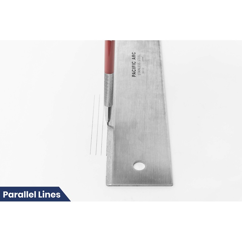 Pacific Arc 12" Straight Edge Stainless Steel 0.09" Thick Steel,