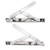 sourcing map 8-Inch Hanging/Casement Window Hinge, 202 Stainless Steel 2Pcs