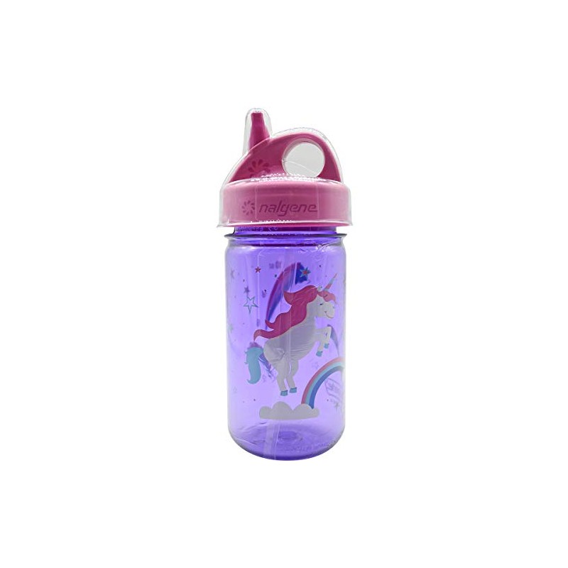 NALGENE 2182-2912 Grip-n-Gulp w/Cover Unicorn, Purple, One Size