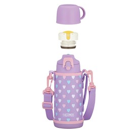 Thermos FJJ-602WF PL-P Vacuum Insulated 2-Way Bottle, 0.6L/0.63L Purple Pink