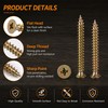 LOUEVIDO M4 x30mm Phillips Head Wood Screws Assortment Set, Gold