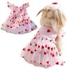 Yaopelky Cute Dog Dresses Princess Heart Flower Pet Clothing for