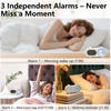 Lumuasky Digital Alarm Clock Visual Timer Silent Night Light with