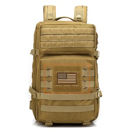 TAXATM Large Molle Patch Panel with Laser Cutting Loop, Molle Patch Display Holder for Backpack,5X4.3 Mini Patch Board Include American Flag Patch (2 pcs Brown)