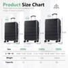 TREATLIFE HOME Compact Expandable Hard Sided Suitcase with 360° Rotating