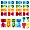 HJZHII 500 Pcs Sign Here Stickers, Adhesive Arrow Labels Stickers