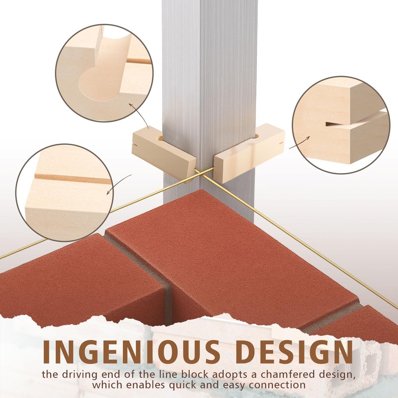 DoubleFill 2 Pairs 4 Inch Line Blocks Masonry String Lines