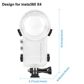 PULUZ Waterproof Diving Bag for Insta360 X4, 50M Underwater Invisible Diving Case for Insta360 X4 Camera Accessories, Sealed Protective Case, Case, 360 Degree Photography