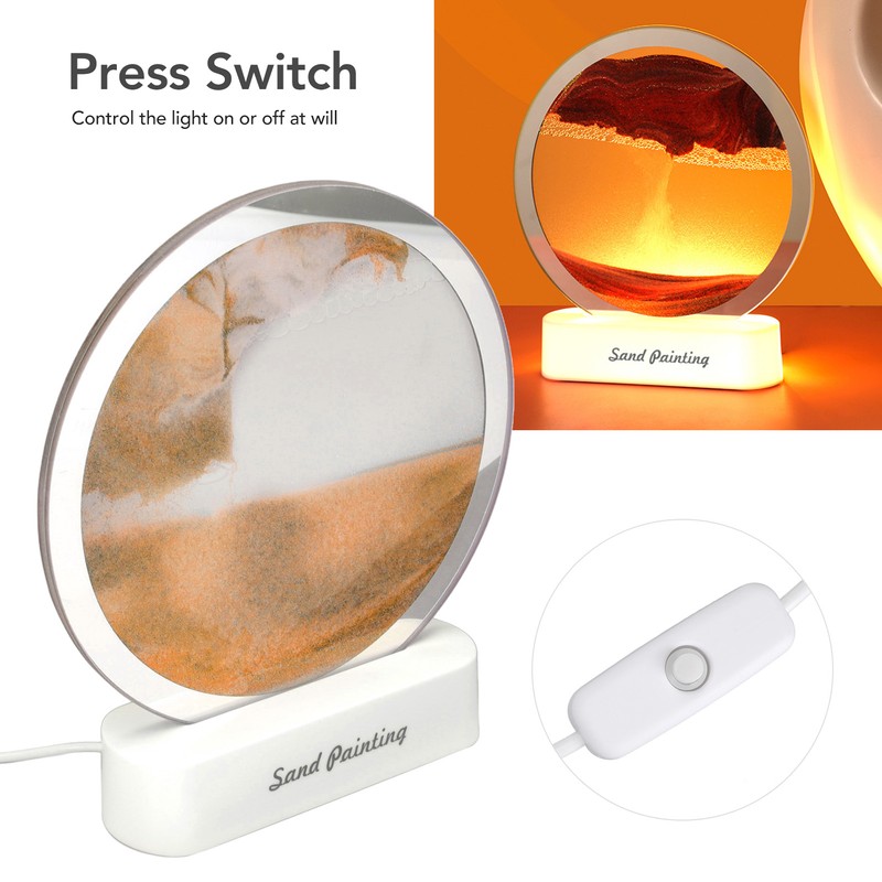 Quicksand Painting Light USB Plug in Eye Protection Art Decoration